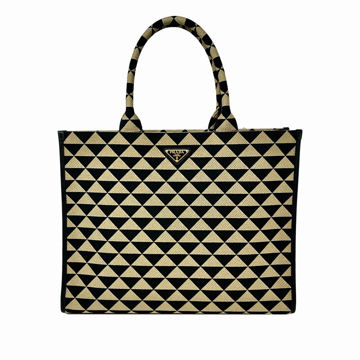Prada Large Canvas Triangolo Symbole Tote