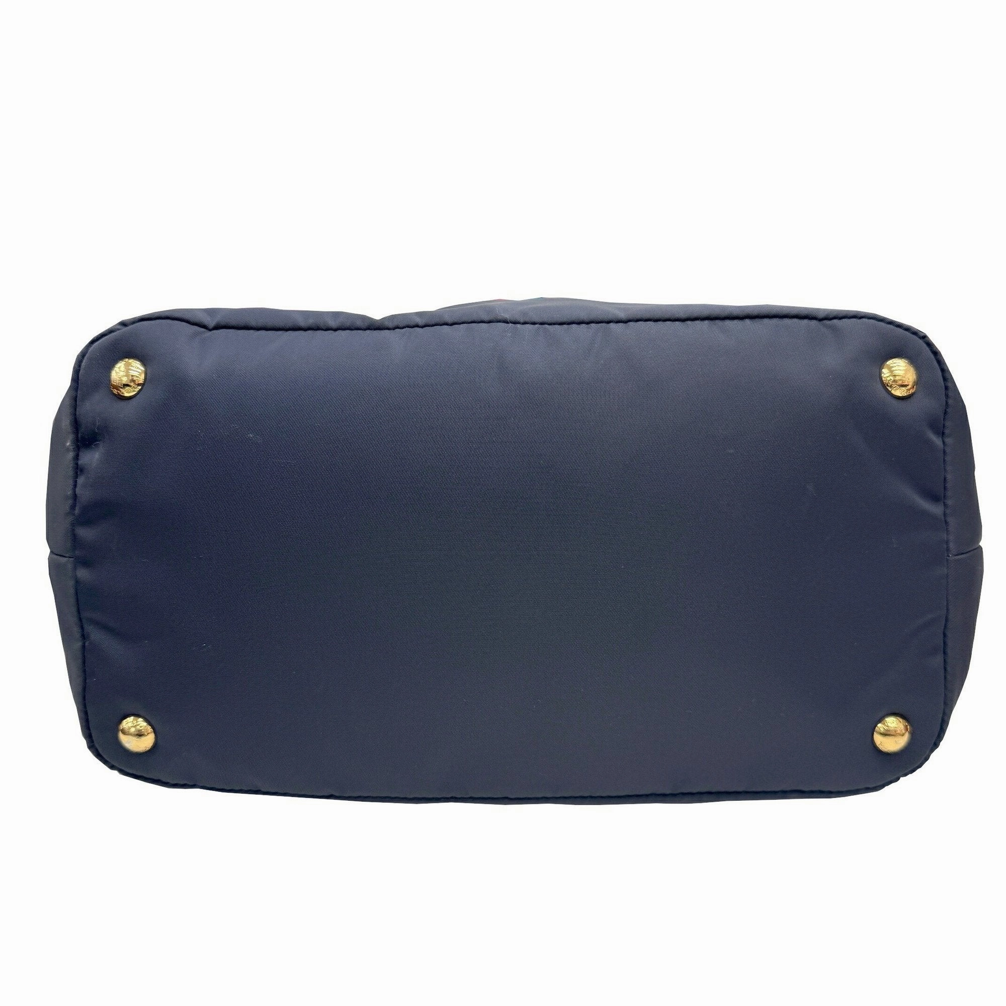 Prada Nylon Leather Handbag Shoulder Bag (Pre-Owned)