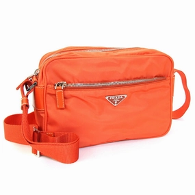 Prada Nylon Leather Pochette Shoulder Bag (Pre-Owned)