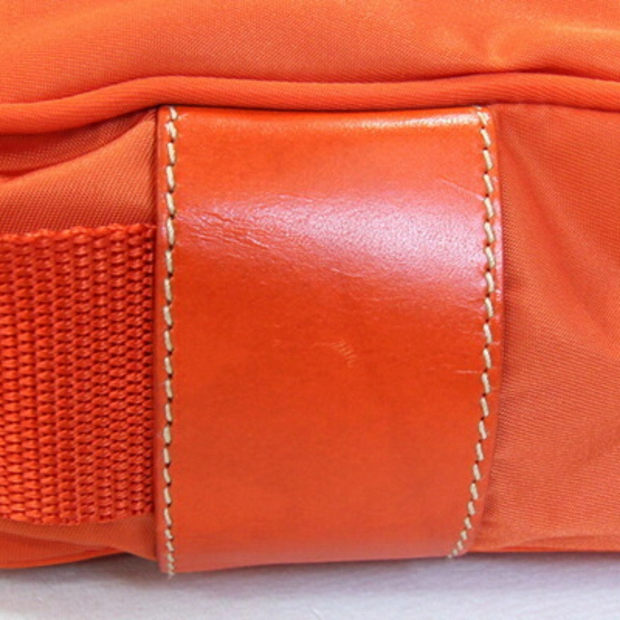 Prada Nylon Leather Pochette Shoulder Bag (Pre-Owned)