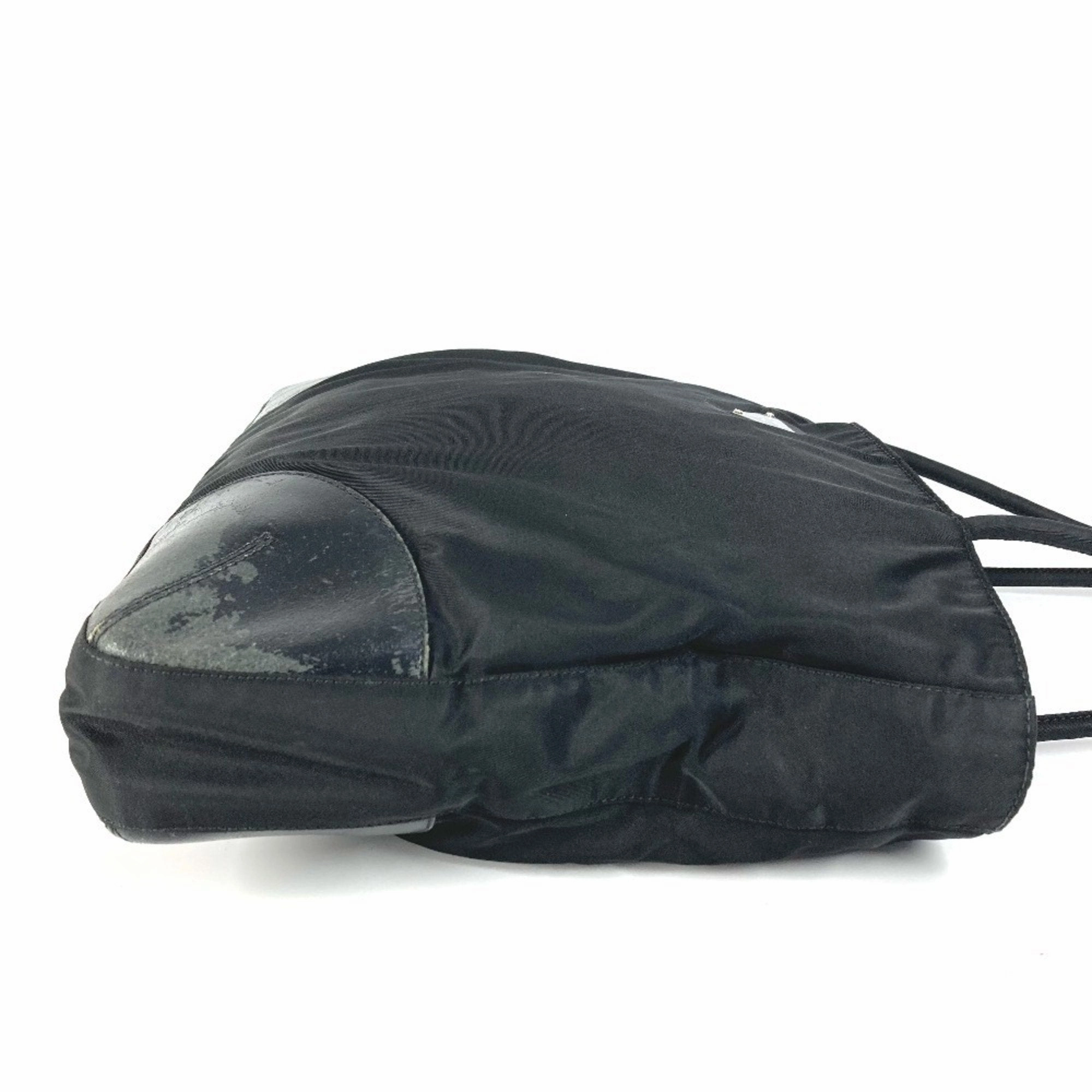 Prada Nylon Leather Shoulder Bag Tote Bag (Pre-Owned)