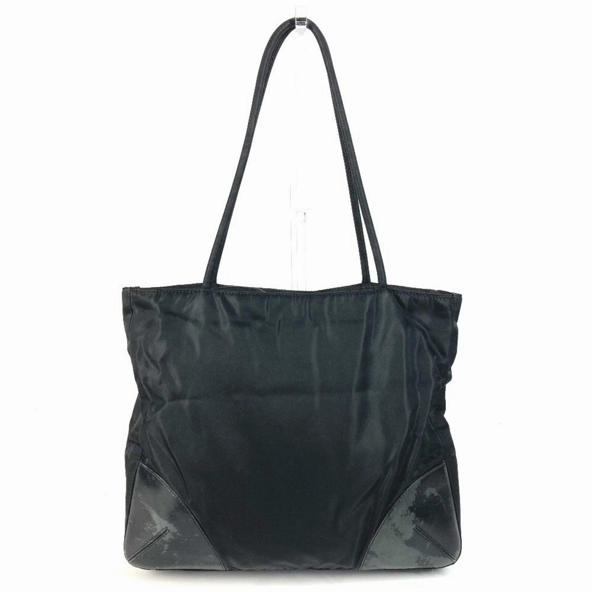 Prada Nylon Leather Shoulder Bag Tote Bag (Pre-Owned)