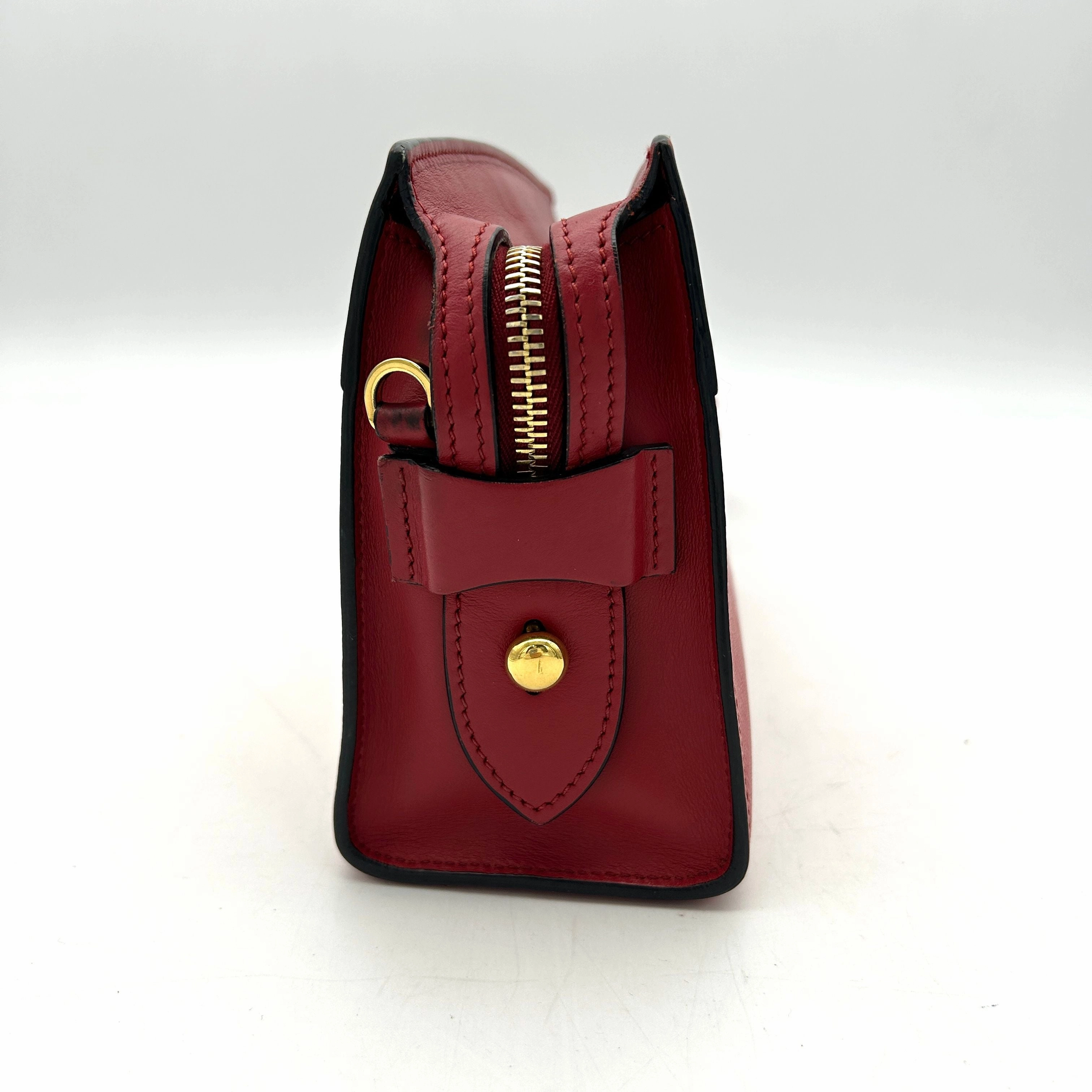 PRADA Saffiano City Calfskin Esplanade Crossbody Bag Rosso LA16027