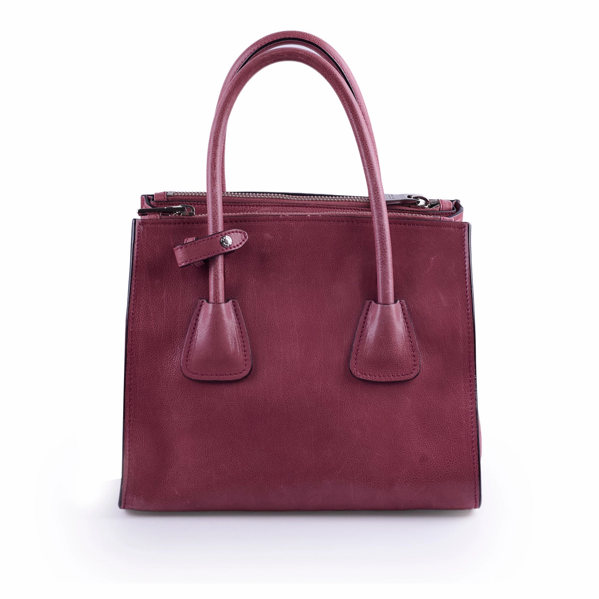 Prada Twin Pocket Leather Tote Pink