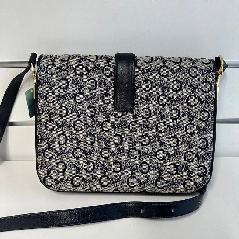 Pre-loved Celine Crossbody Bag 2809 Black Canvas