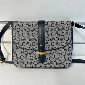 Pre-loved Celine Crossbody Bag 2809 Black Canvas