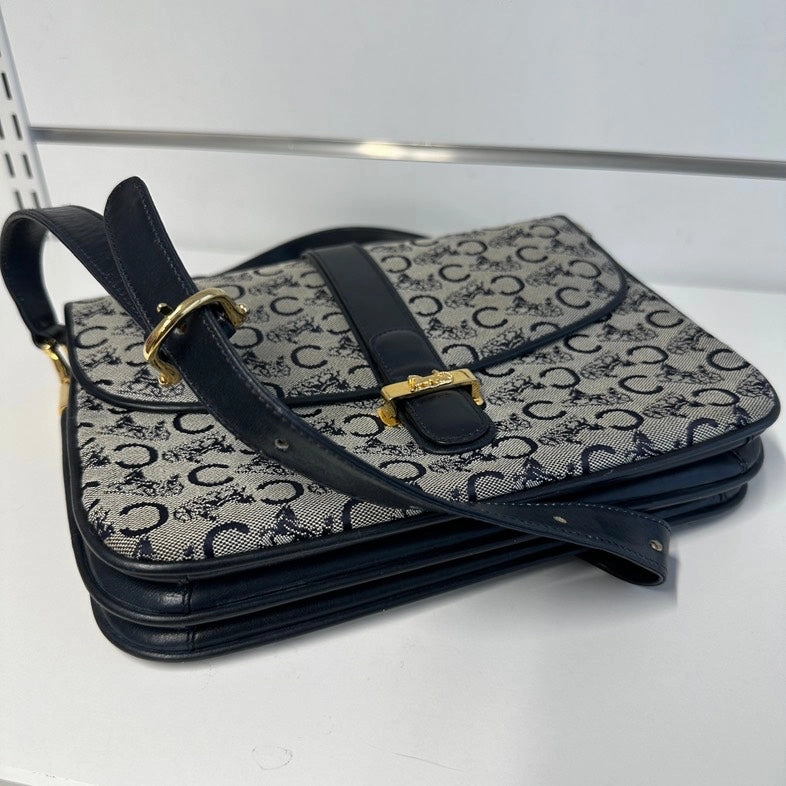 Pre-loved Celine Crossbody Bag 2809 Black Canvas