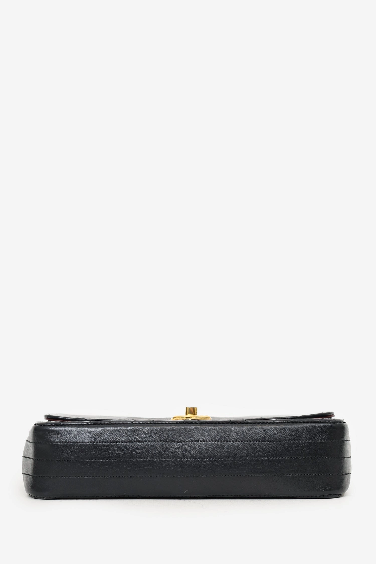 Pre-Loved Chanel 1986-88 Black Quilted Lambskin Circle CC Mini Flap Bag