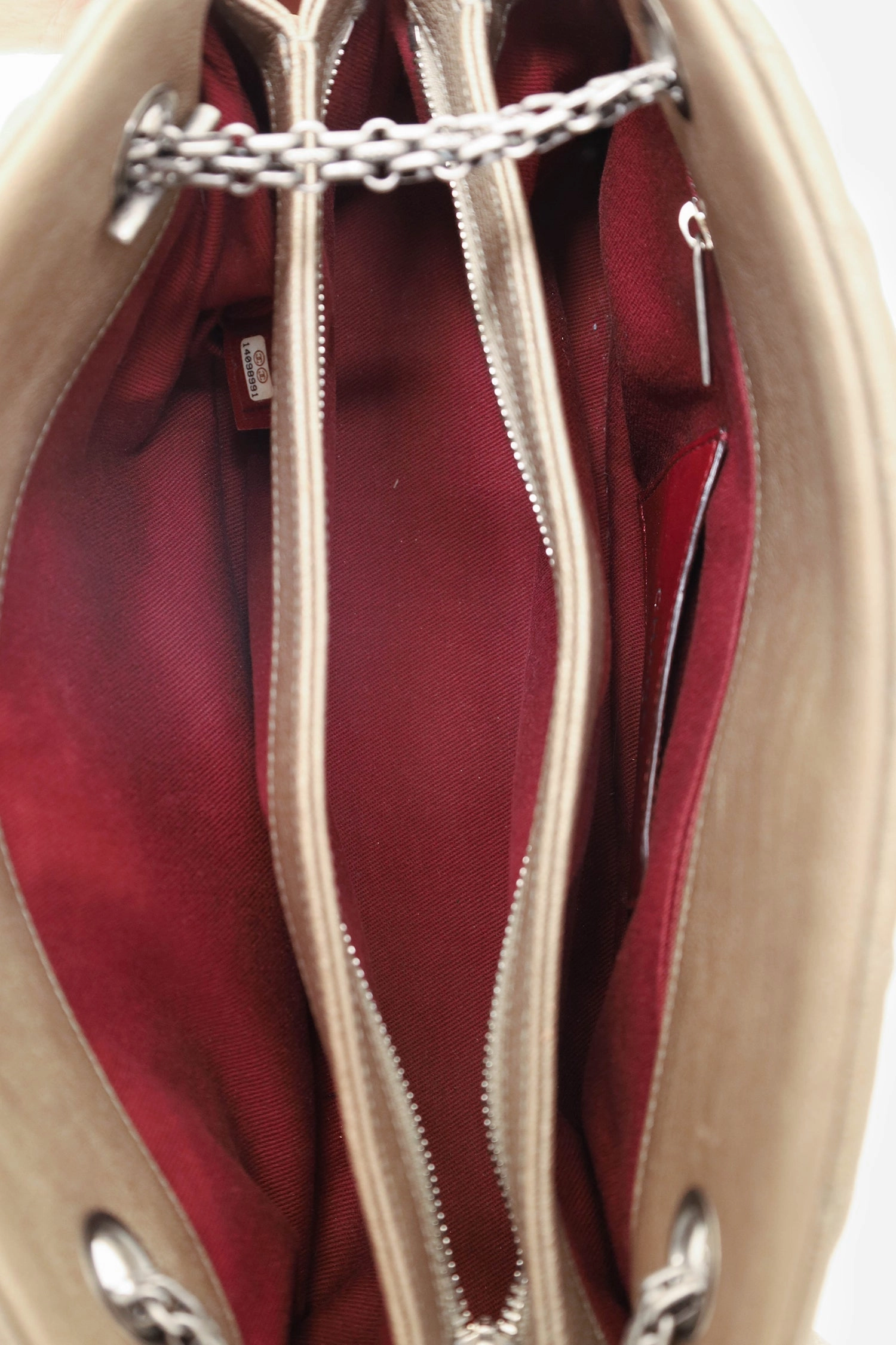 Pre-Loved Chanel 2010-11 Brown Caviar Quilted Small Just Mademoiselle Bowling Bag
