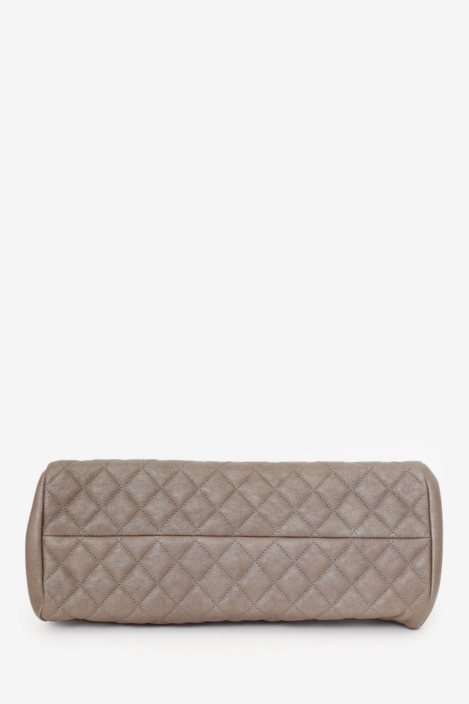 Pre-Loved Chanel 2010-11 Brown Caviar Quilted Small Just Mademoiselle Bowling Bag