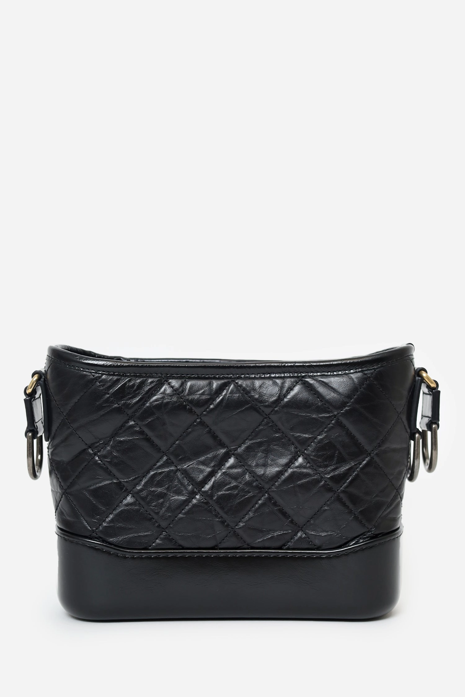 Pre-Loved Chanel 2018 Black Lambskin Leather Small Gabrielle Bag