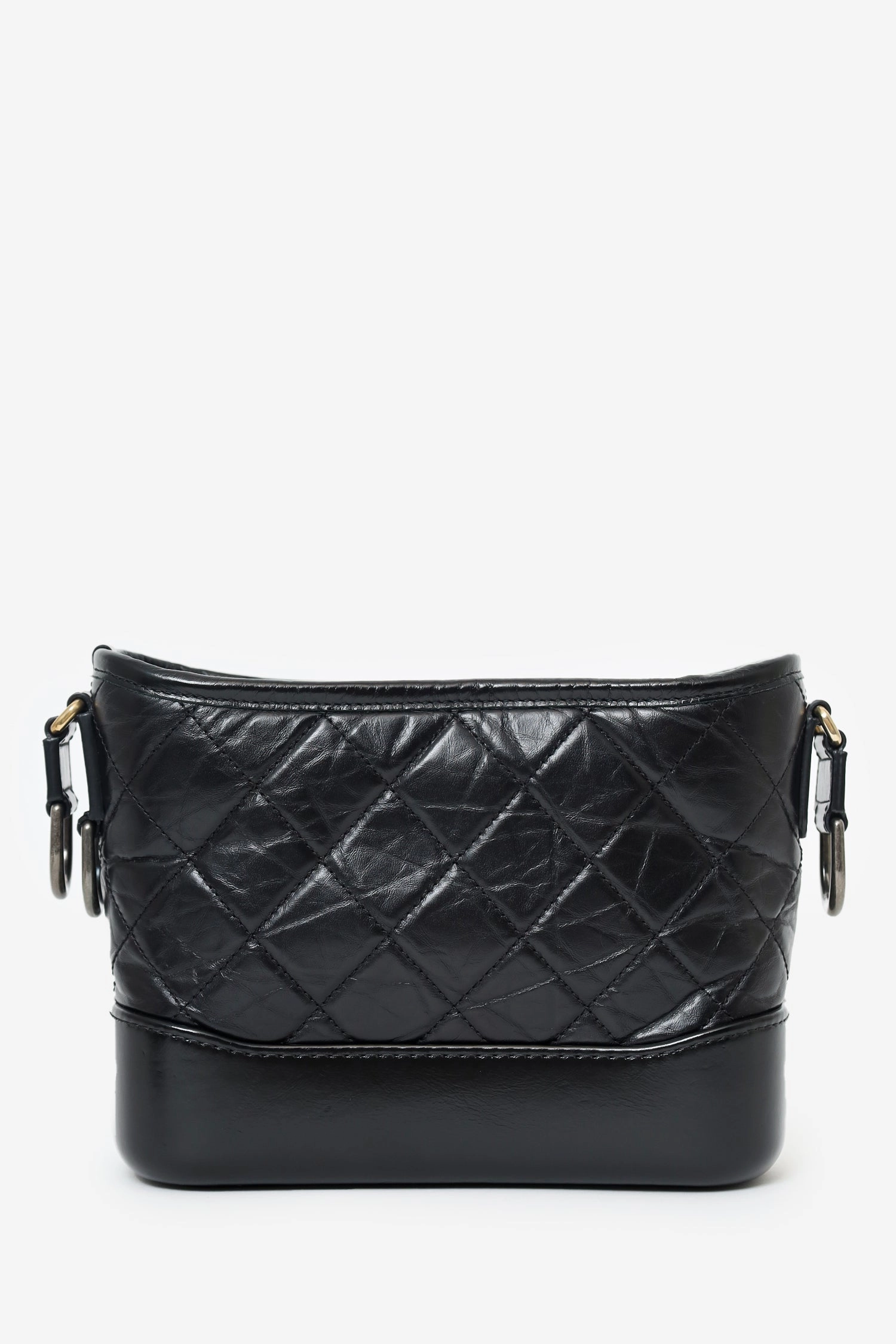 Pre-Loved Chanel 2018 Black Lambskin Leather Small Gabrielle Bag