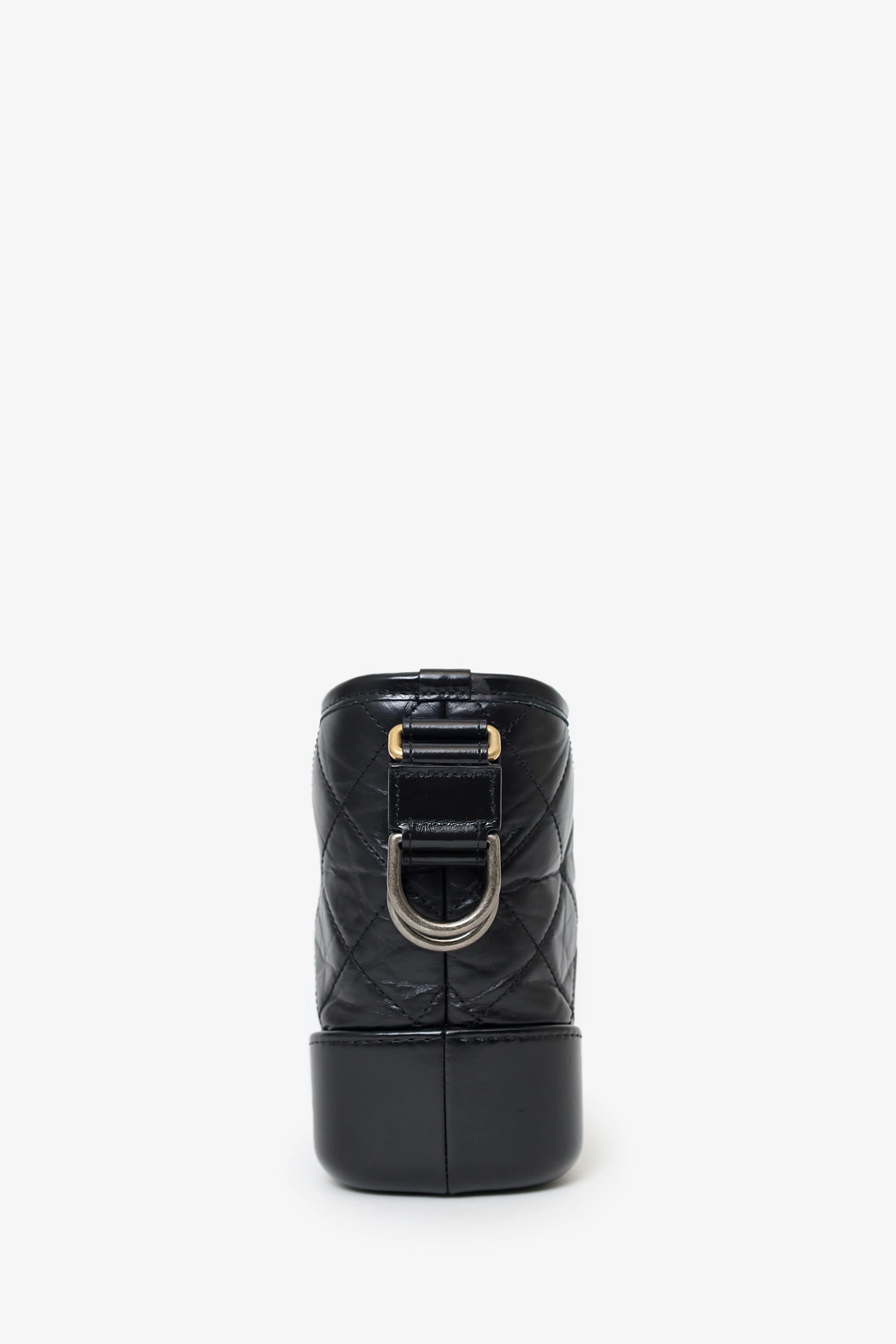 Pre-Loved Chanel 2018 Black Lambskin Leather Small Gabrielle Bag
