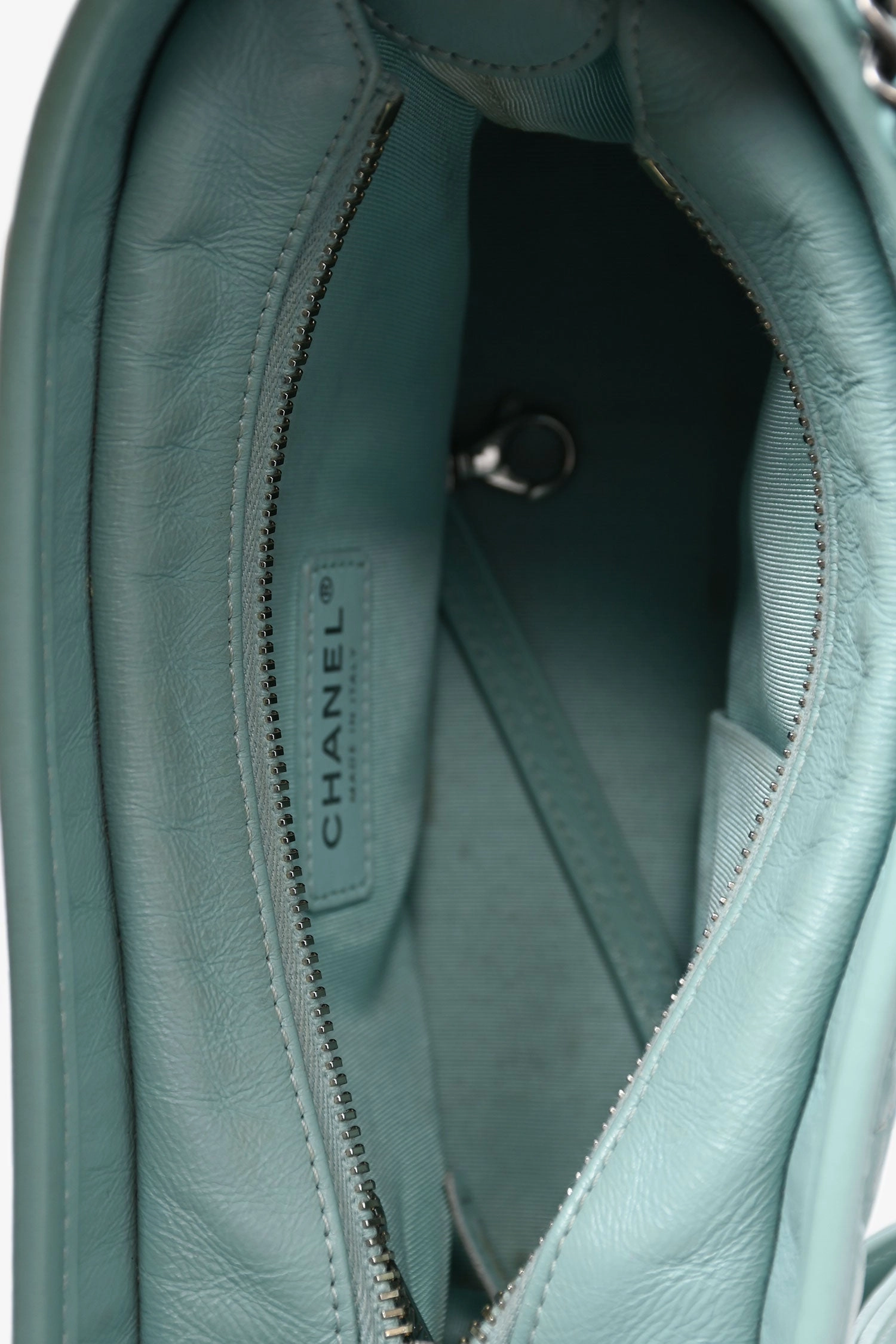 Pre-Loved Chanel 2019 Seafoam Green Quilted Small Gabrielle Shoulder Bag (As Is)