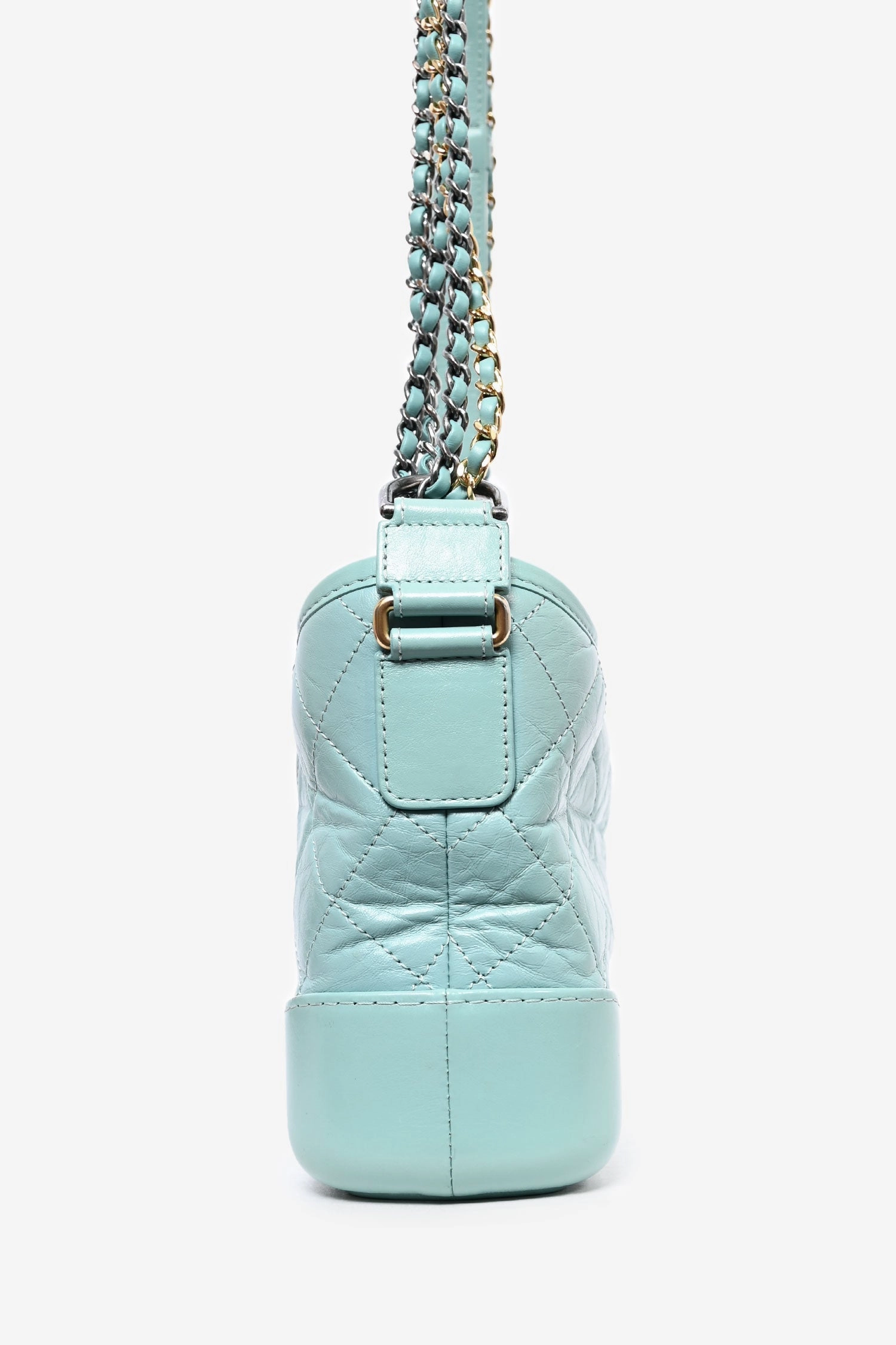 Pre-Loved Chanel 2019 Seafoam Green Quilted Small Gabrielle Shoulder Bag (As Is)