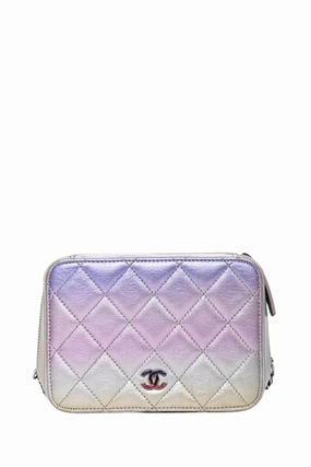 Pre-Loved Chanel 2021 Iridescent Quilted Lambskin Cube Crossbody