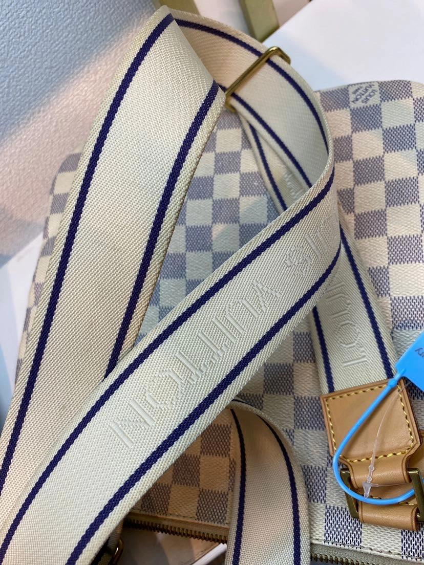 Pre-owned Louis Vuitton Azur Damier Canvas Crossbody Bag - Final Sale