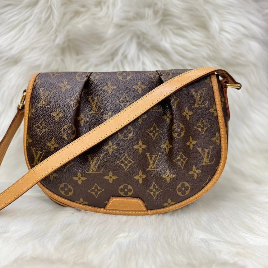 Preloved - Louis Vuitton Monogram Menilmontant PM Brown Leather Crossbody Bag