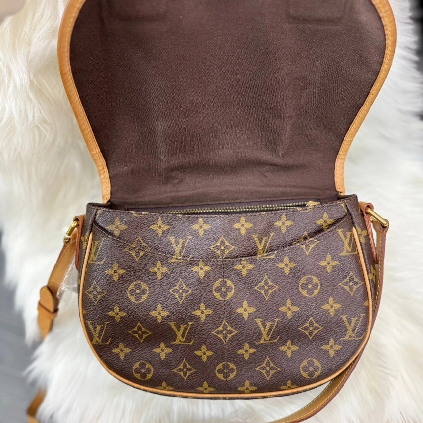 Preloved - Louis Vuitton Monogram Menilmontant PM Brown Leather Crossbody Bag