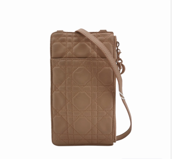 Preloved Dior Crossbody cowhide bag beige 11cm*20cm*1cm 250217781067249