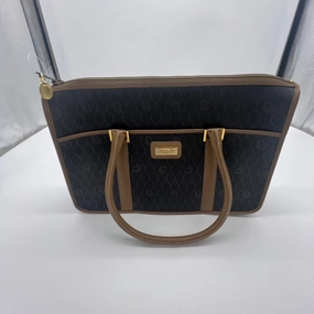 Preloved Dior Handbag A7902 Black Canvas Shoulder Bag