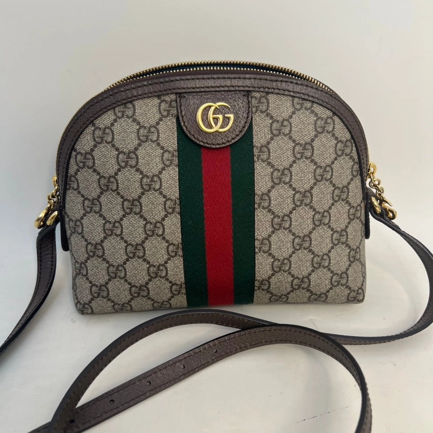 Preloved Gucci Ophidia GG Supreme Canvas Brown Shoulder Bag