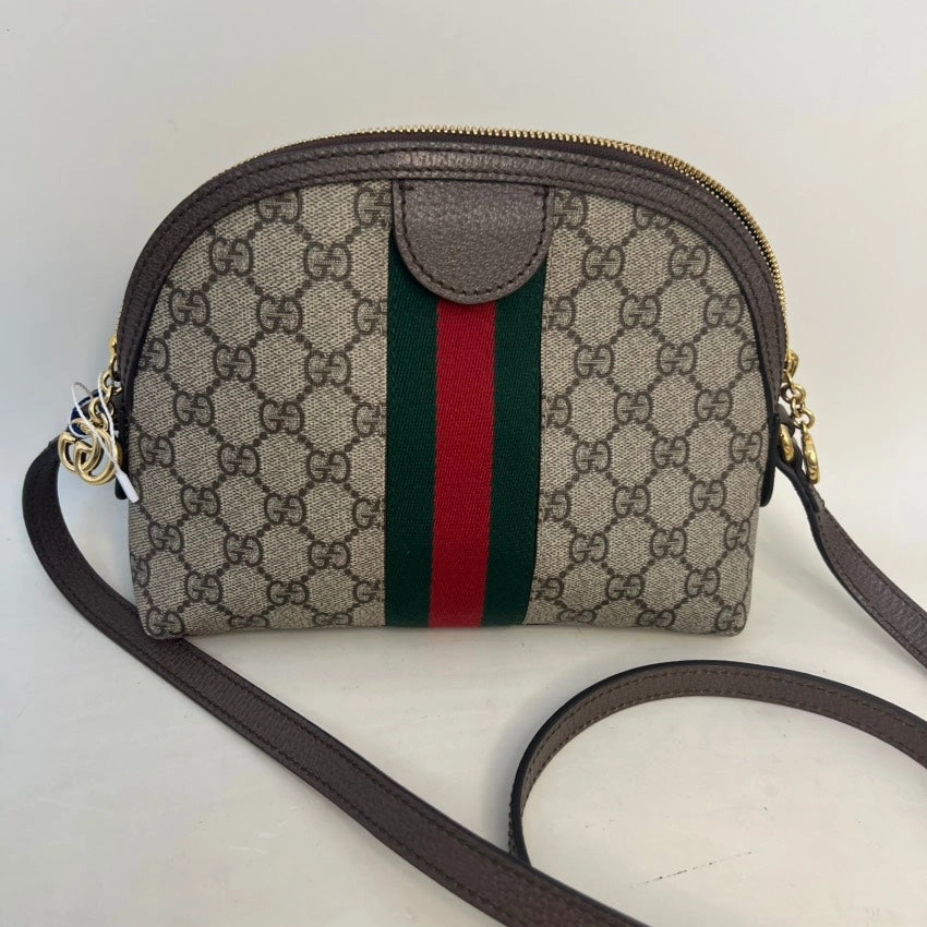 Preloved Gucci Ophidia GG Supreme Canvas Brown Shoulder Bag