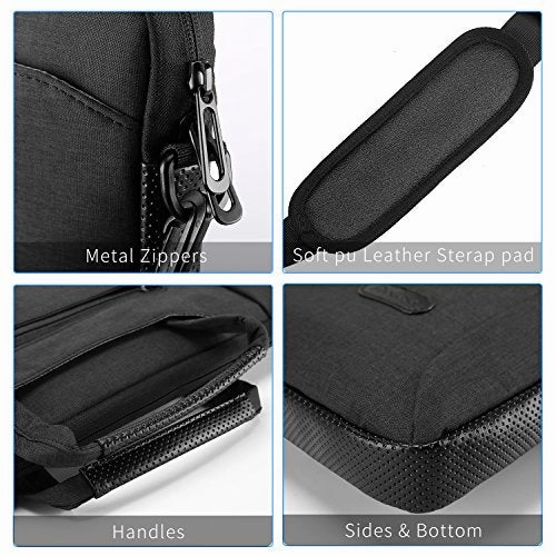 ProCase 14-15.6 Inch Laptop Bag Messenger Shoulder Bag Briefcase Sleeve Case for 15" Macbook Pro, 14 15 15.6 Inch Laptop Ultrabook Notebook MacBook Chromebook Computer -Black