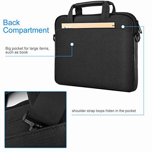 ProCase 14-15.6 Inch Laptop Bag Messenger Shoulder Bag Briefcase Sleeve Case for 15" Macbook Pro, 14 15 15.6 Inch Laptop Ultrabook Notebook MacBook Chromebook Computer -Black