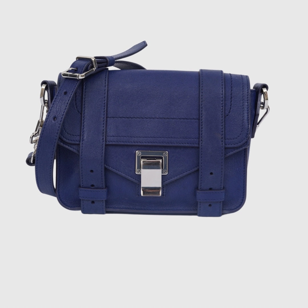 Proenza Schouler PS1 Crossbody bag Mini Lambskin Blue SHW