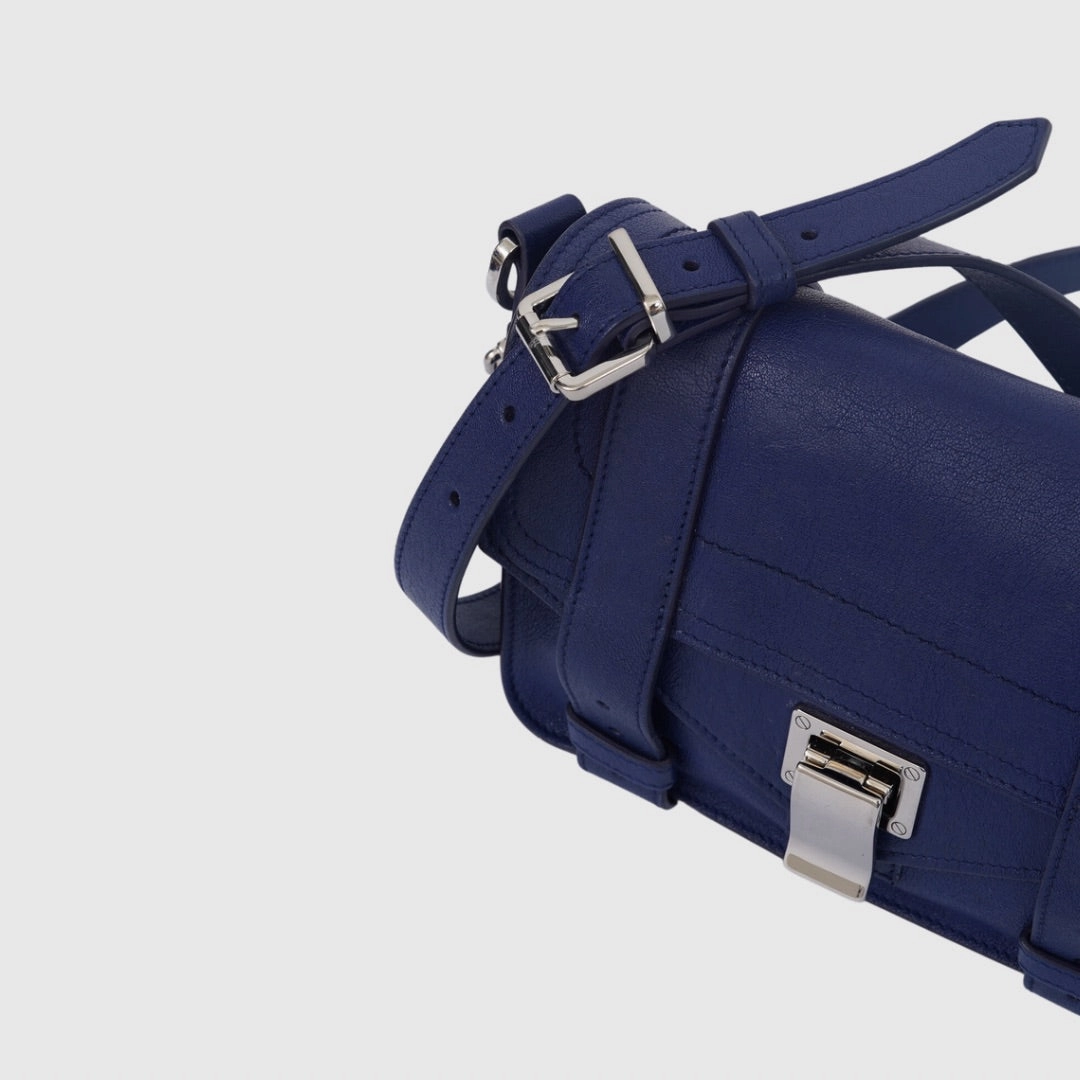 Proenza Schouler PS1 Crossbody bag Mini Lambskin Blue SHW