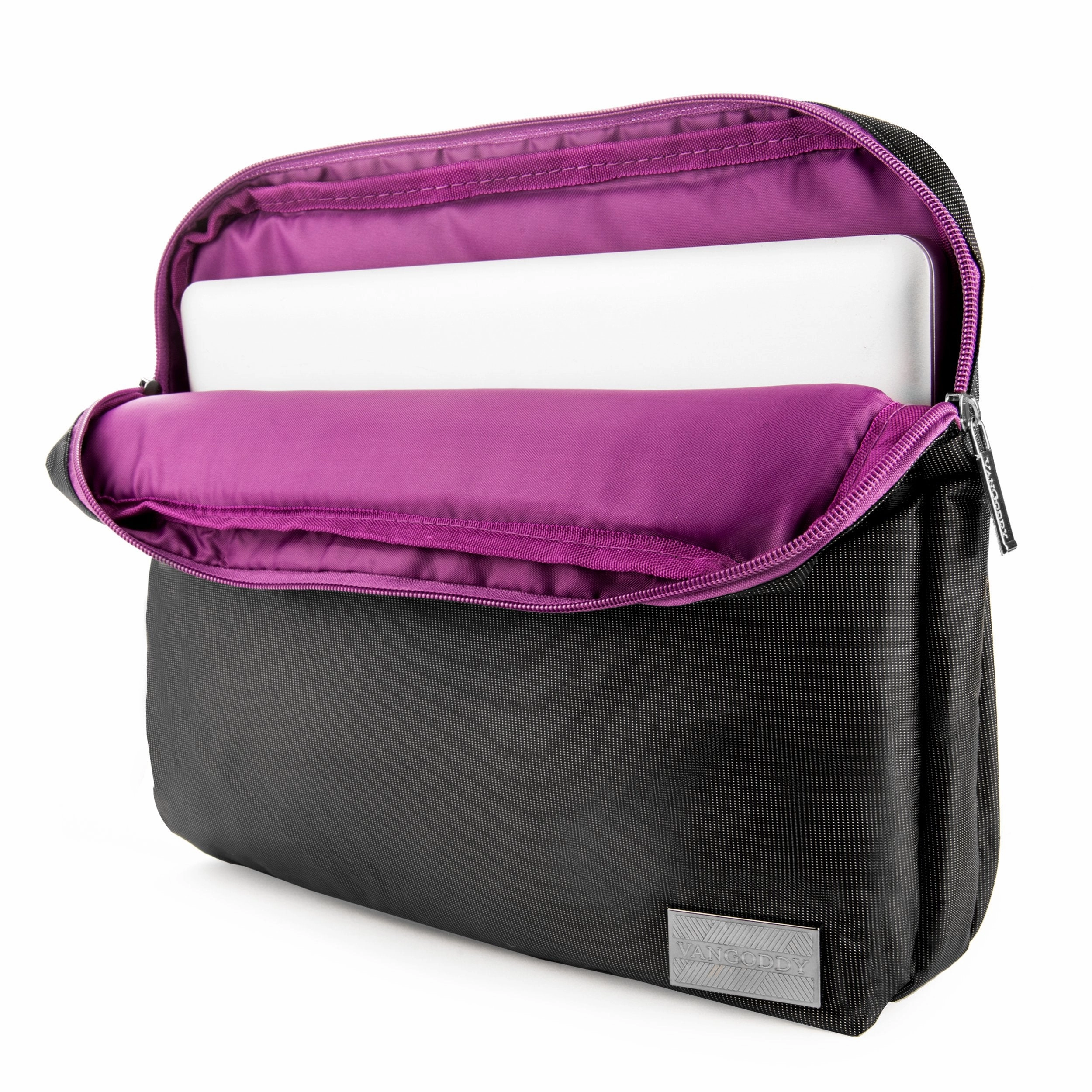 Purple Slim 13.3 inch Laptop Messenger Bag, USB Hub, Mouse for Google PixelBook Go, Pixel Slate, Pixel Book