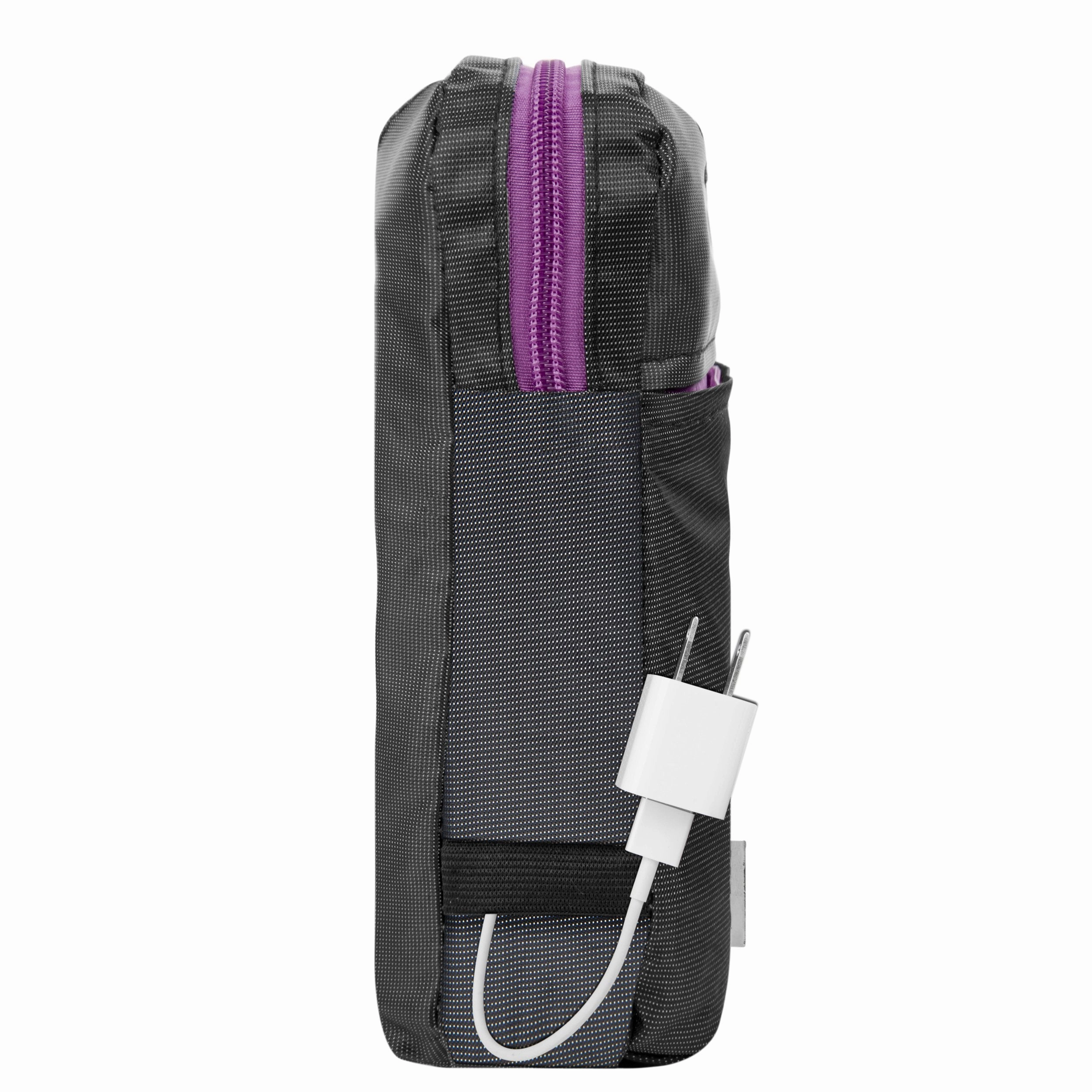 Purple Slim 13.3 inch Laptop Messenger Bag, USB Hub, Mouse for Google PixelBook Go, Pixel Slate, Pixel Book