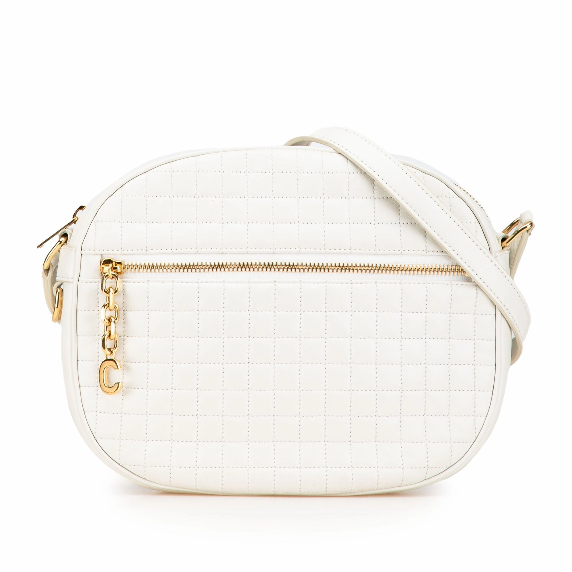 Quilted Calfskin C Charm Crossbody