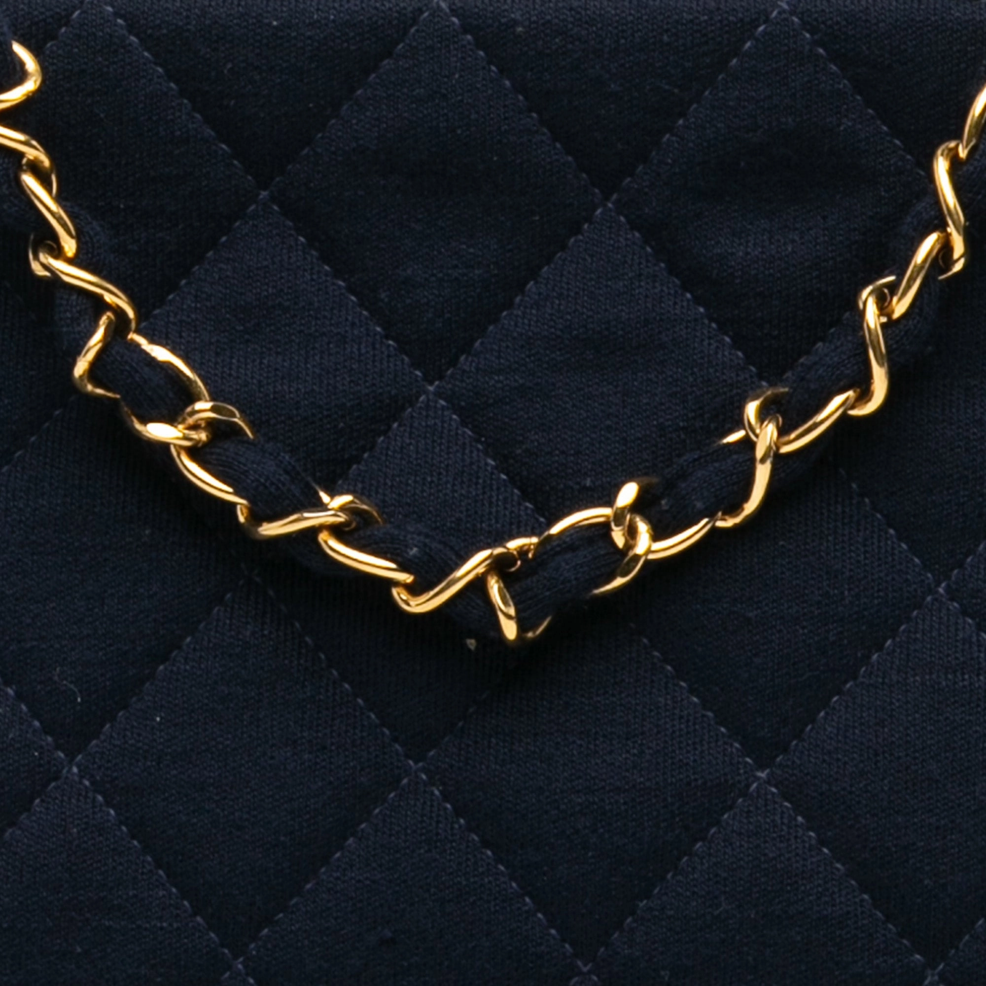 Quilted Jersey Frame Chain Crossbody