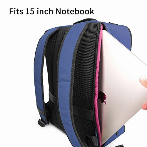 Rangeland Travel Backpack 2018 21L Carry-on Daypack Fits 15-inch Laptop Notebook and Travel Accessories, Blueberry  Meets IATA Flight Standards