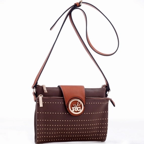 Realtree Faux Leather Crossbody Shoulder Bag Wallet Pouch Purse Beige Brown