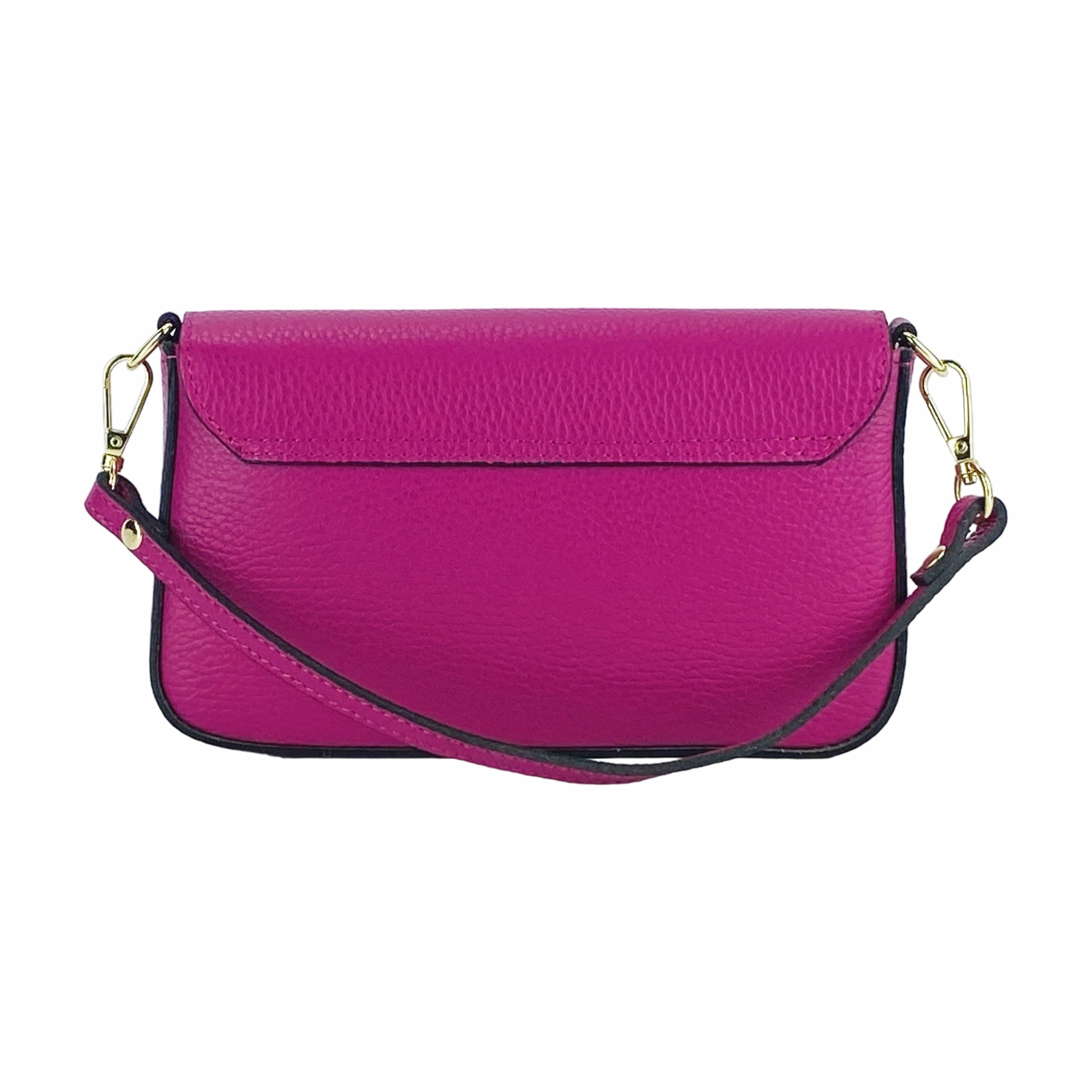 Renato Borzatta Small Chain Post Shoulder Bag Fuschia Pink