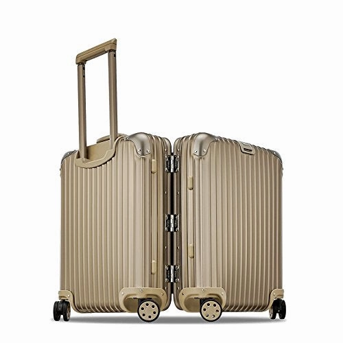 Rimowa Topas Titanium Carry on Luggage 20 Inch Cabin Multiwheel 32L Suitcase Light Bronze