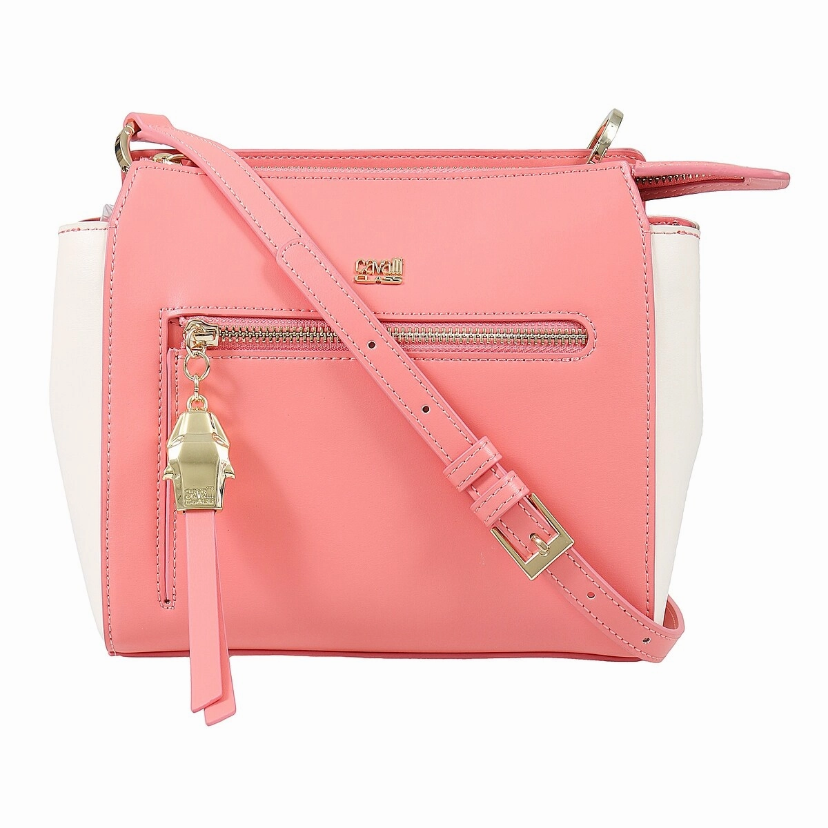 Roberto Cavalli Class GWLPD4 T35 Brigitte 00 Peach/Ivory Small Shoulder Bag for womens