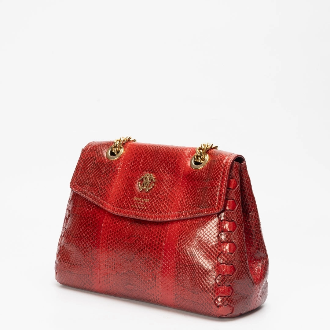 Roberto Cavalli Leather Chain Sling Bag