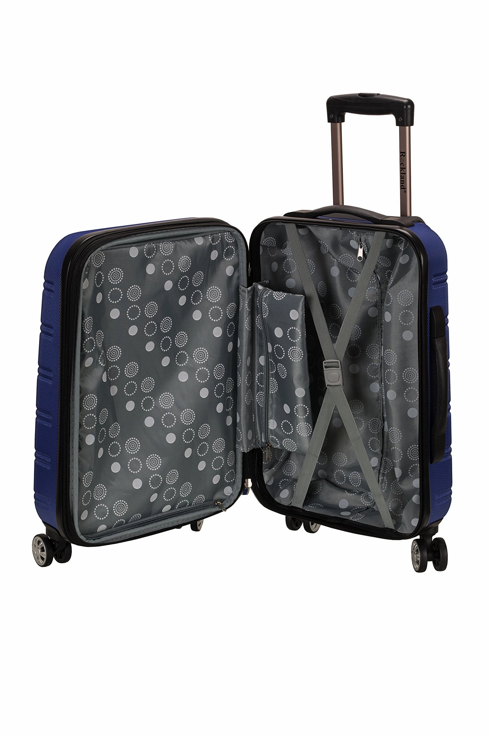 Rockland Luggage 20 Inch 28 Inch 2 Piece Expandable Spinner Set, Blue, One Size