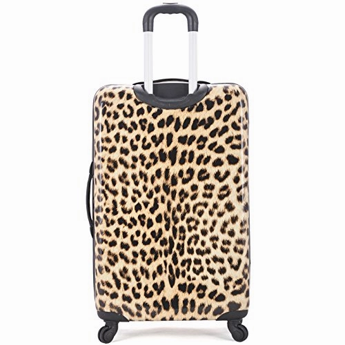 Rockland Luggage 3 Piece Upright Set, Leopard, Medium