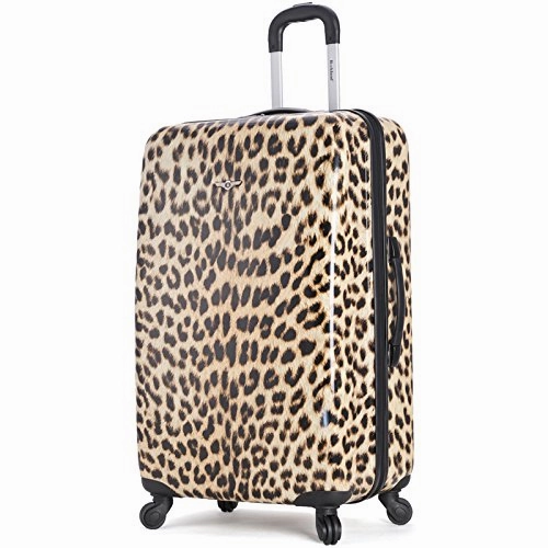 Rockland Luggage 3 Piece Upright Set, Leopard, Medium