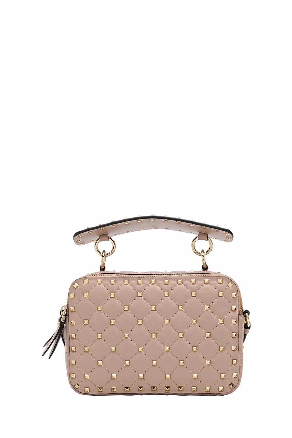 Rockstud Double Zip Leather Crossbody Bag