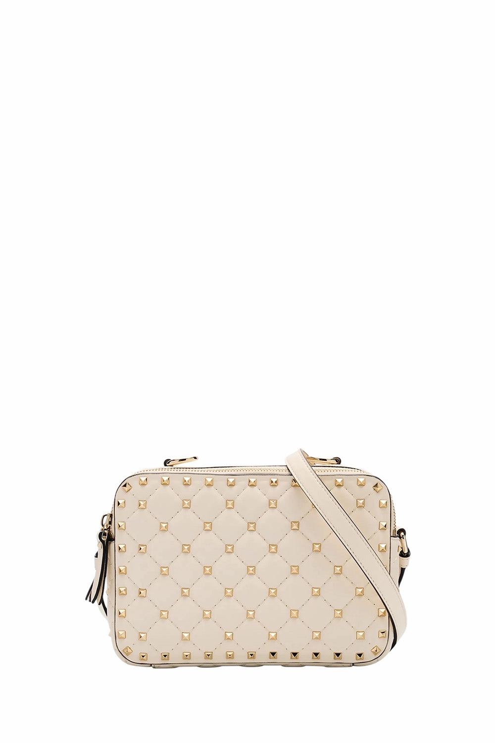 Rockstud Double Zip Leather Crossbody Bag