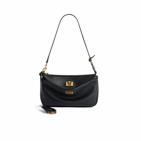 Rodeo Sling Pochette In Black Leather Shoulder Bag for Women
