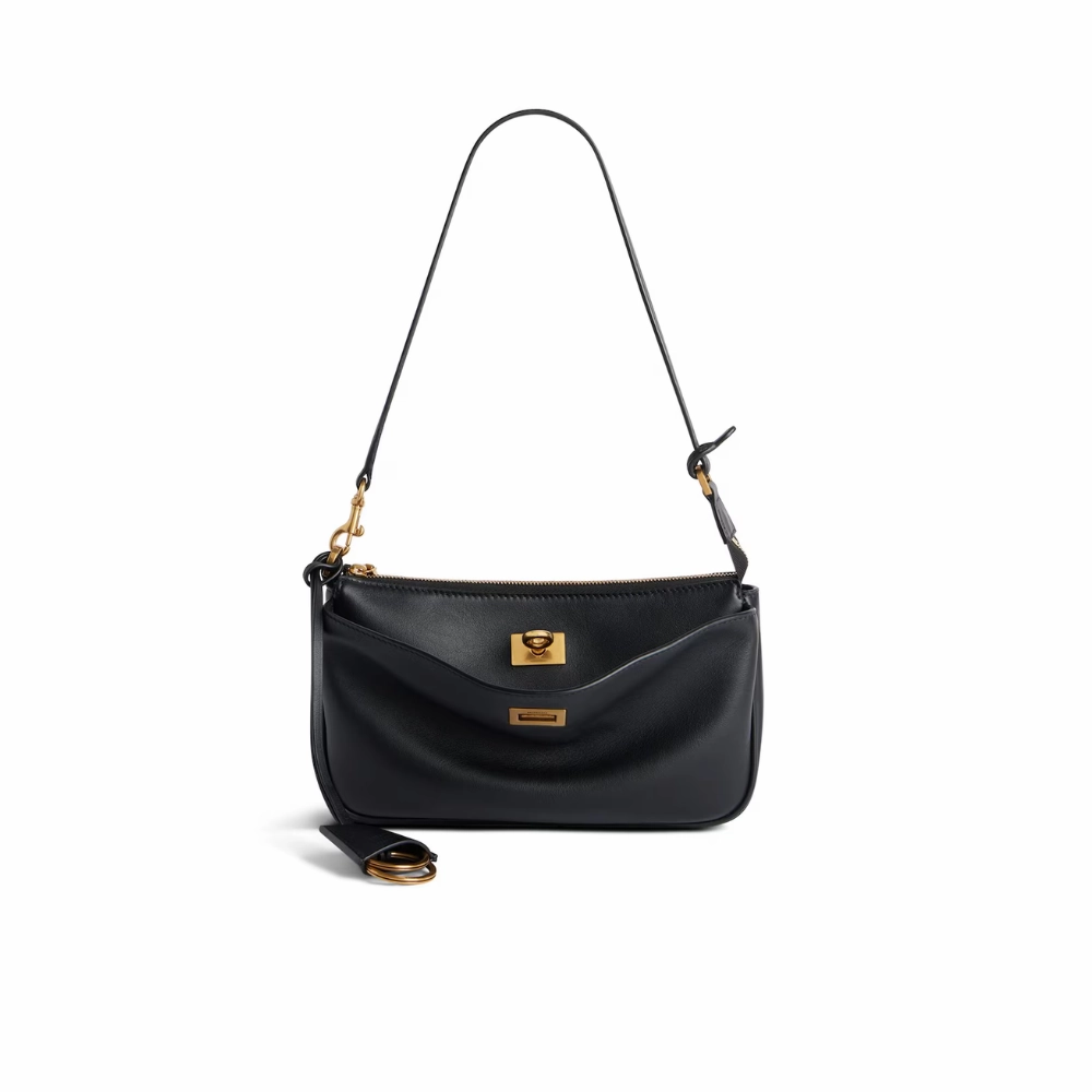 Rodeo Sling Pochette In Black Leather Shoulder Bag for Women