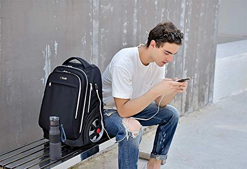 Rolling Backpack 18 Inch Multifunction Luggage School Travel Laptop Climbing Stairs Trolley