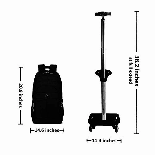 Rolling Backpack School Business Wheeled Backpack Carry-On Luggage Wheeled Case Travel Duffel Bag